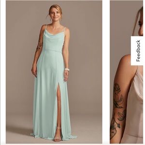 David’s Bridal Sage Bridesmaid Dress